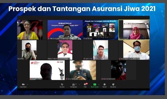 Diskusi virtual bertema Prospek dan Tantangan Asuransi 2021 