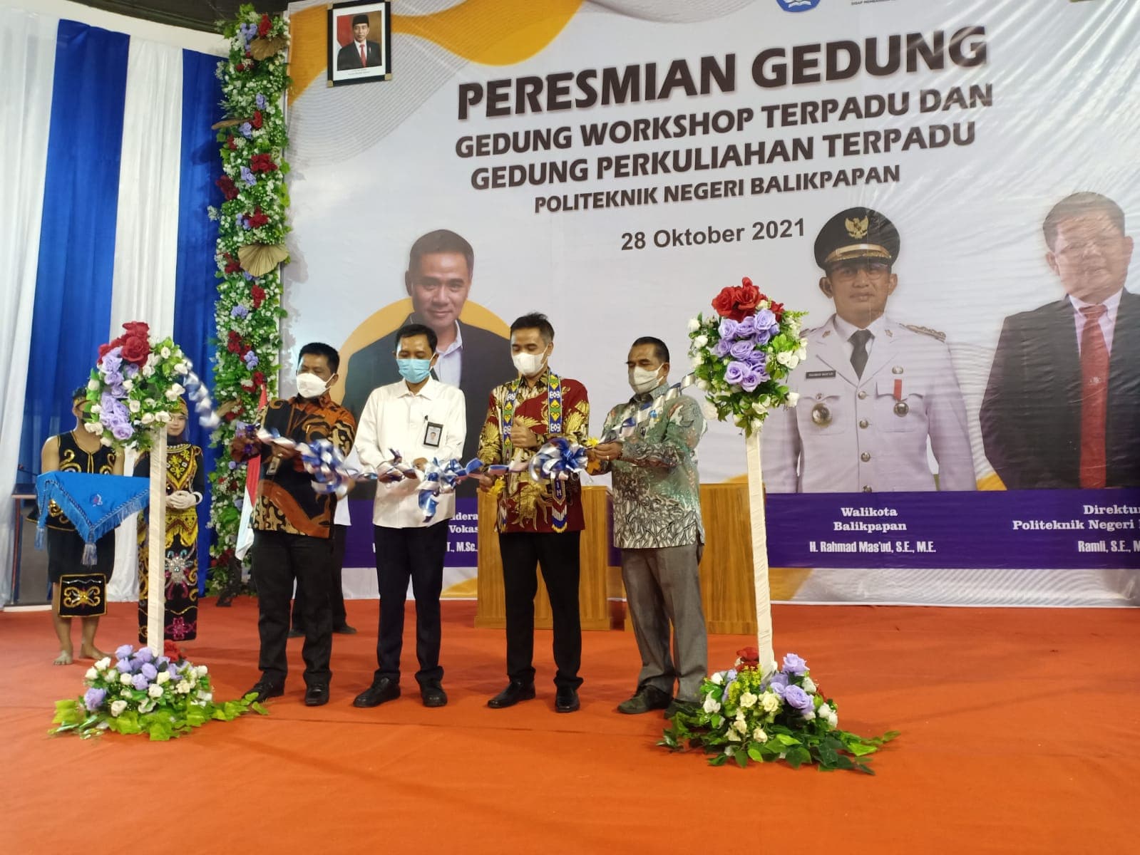 Gedung Workshop Terpadu dan Perkuliahan Politeknik Negeri Balikpapan Diresmikan, Kamis (28/10/2021)