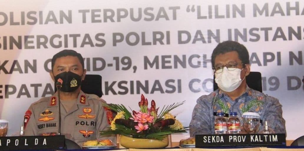 Sekda Pemerintah Provinsi Kalimantan Timur HM Sa’bani dalam Rapat Koordinasi Lintas Sektoral Menghadapi Nataru bersama Polda Kaltim, baru-baru ini