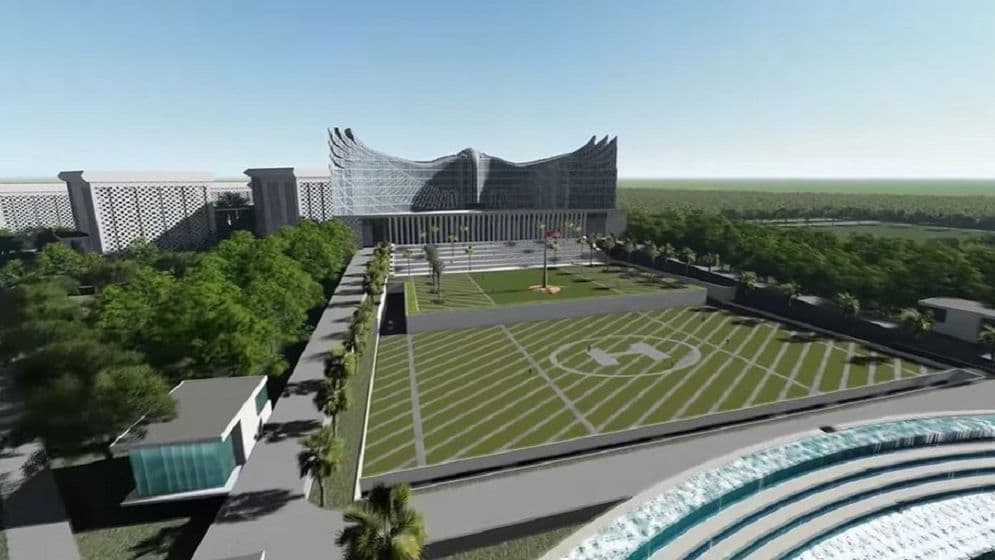 Pradesain Istana Negara karya seniman Nyoman Nuarta di ibu kota baru di Kalimantan Timur