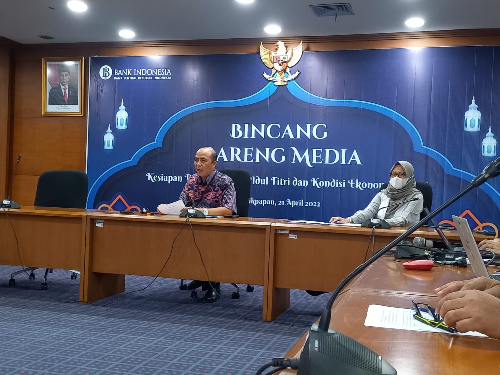 Kantor Perwakilan Bank Indonesia Balikpapan menggelar Bincang Media, Kamis 21 April 2022