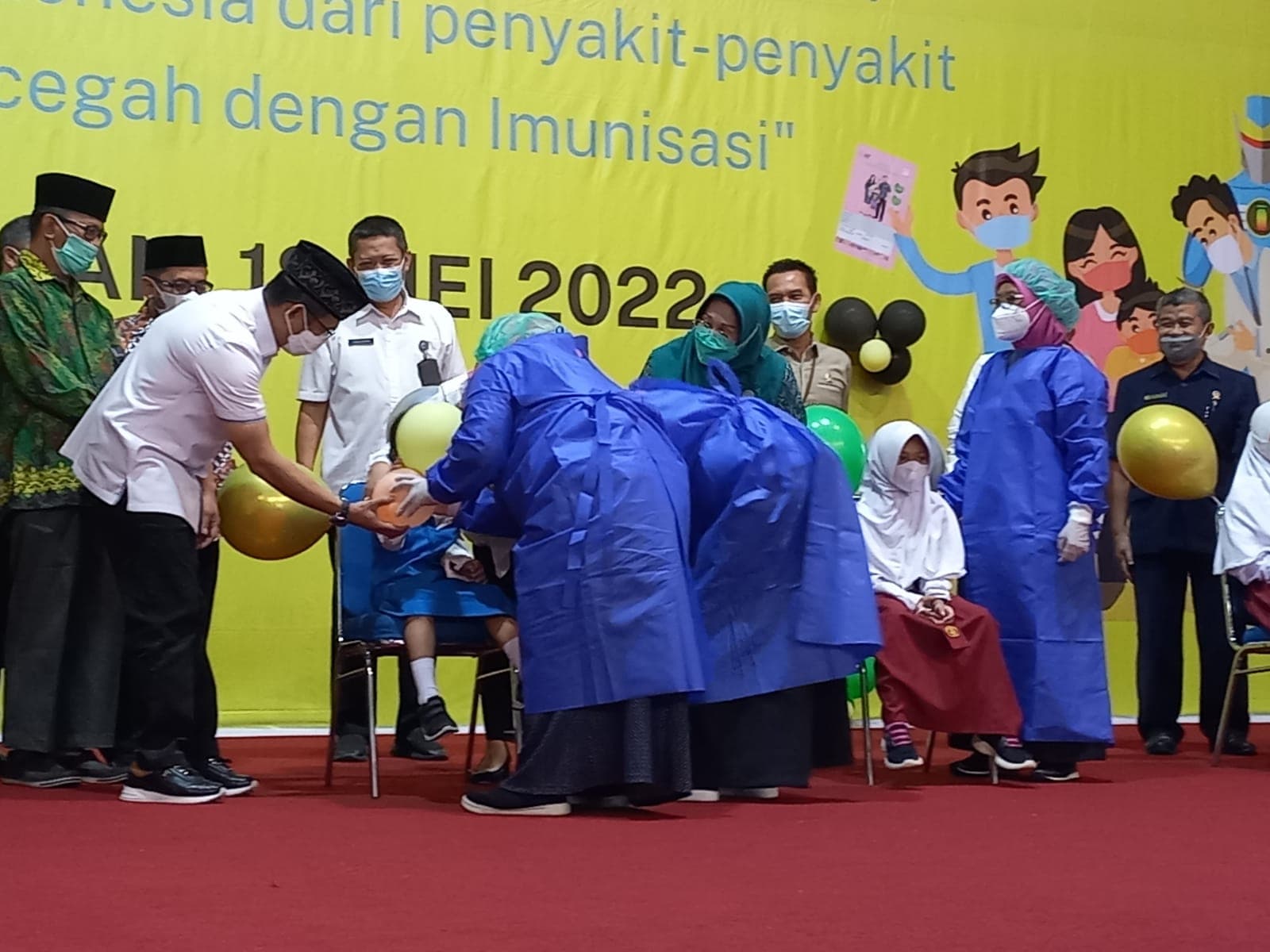 Wali Kota Balikpapan menghadiri pencanangan Bulan Imunisasi Anak Nasional, Rabu 18 Mei 2022