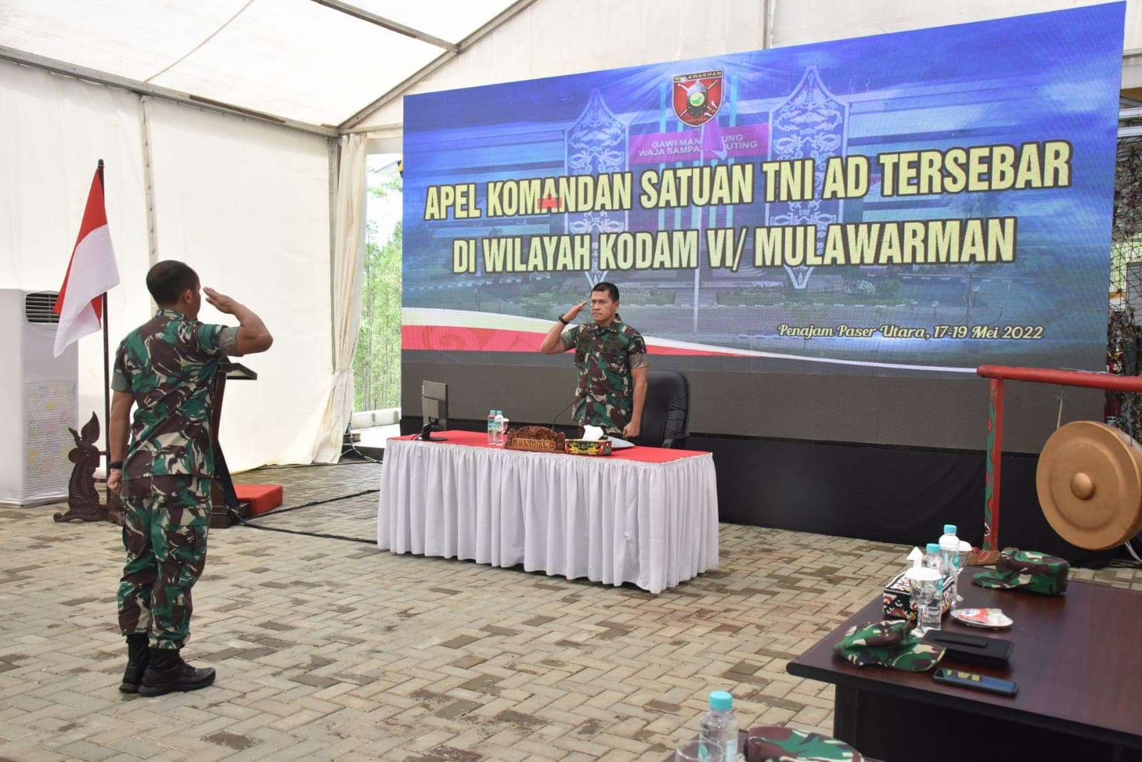 Apel Komandan Satuan Kodam VI/Mulawarman di Titik Nol IKN