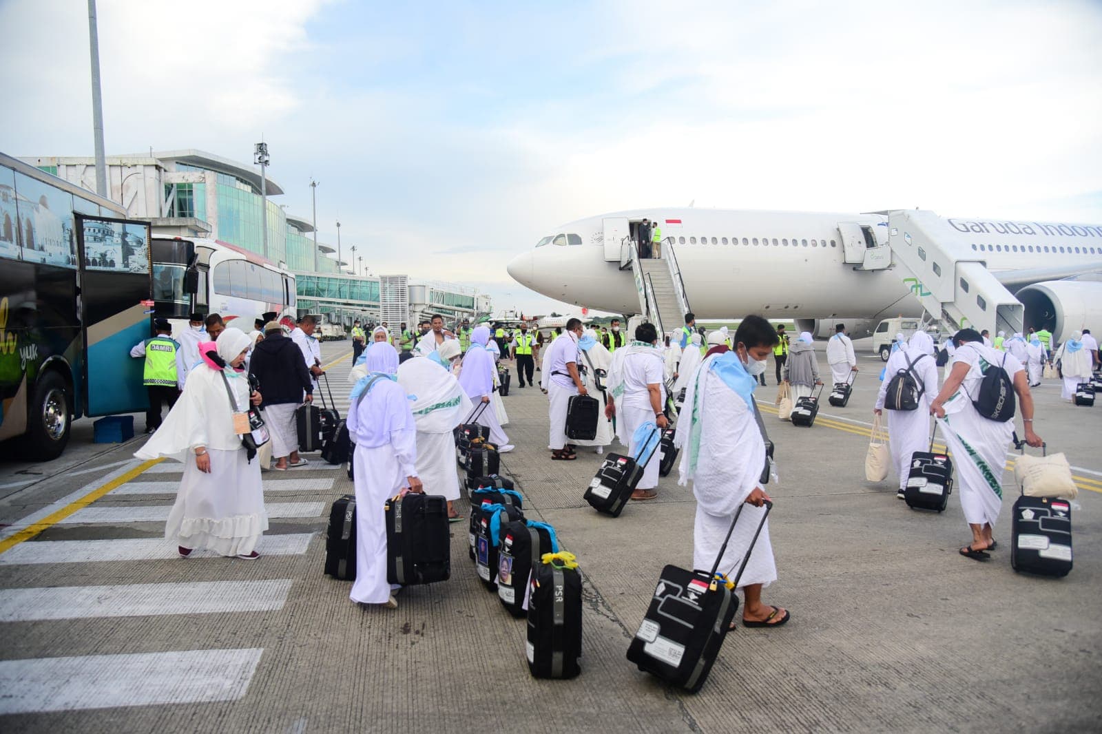 Kloter pertama tiba di Madina