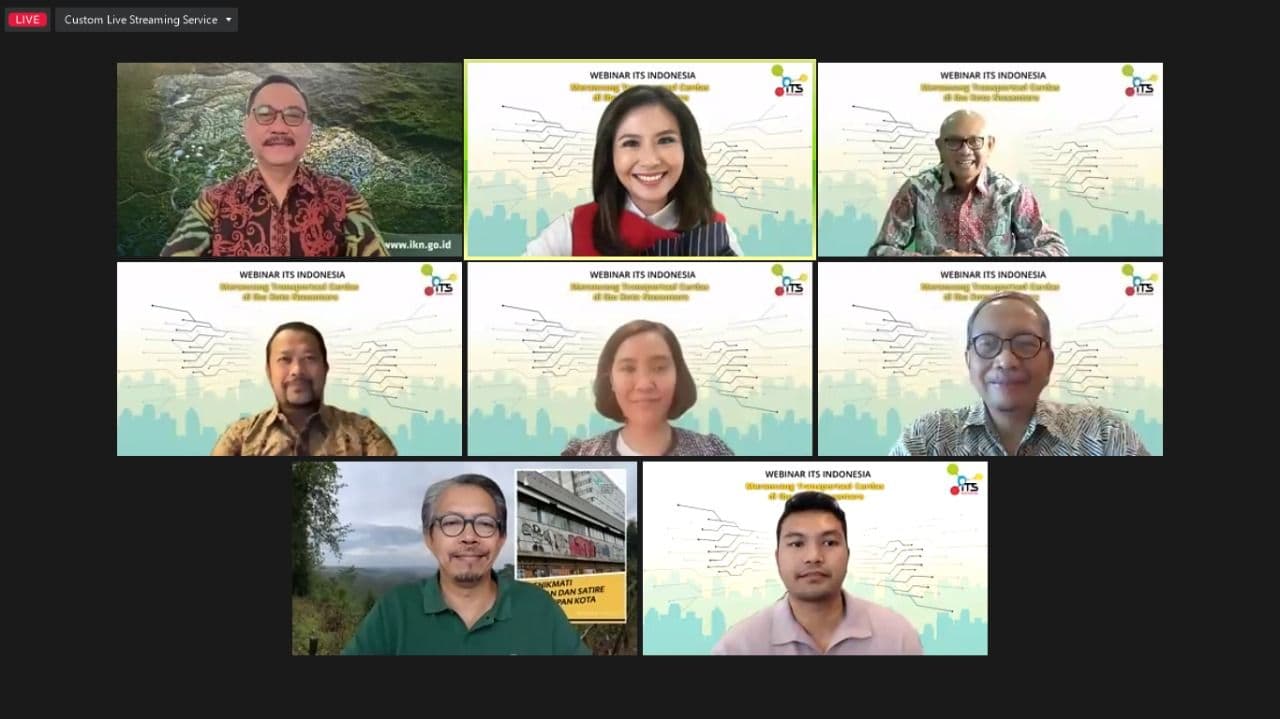 dalam Webinar ITS Indonesia dengan tema “Merancang Transportasi Cerdas di Ibu Kota Nusantara” yang diselenggarakan secara daring pada Kamis (14/7/2022)