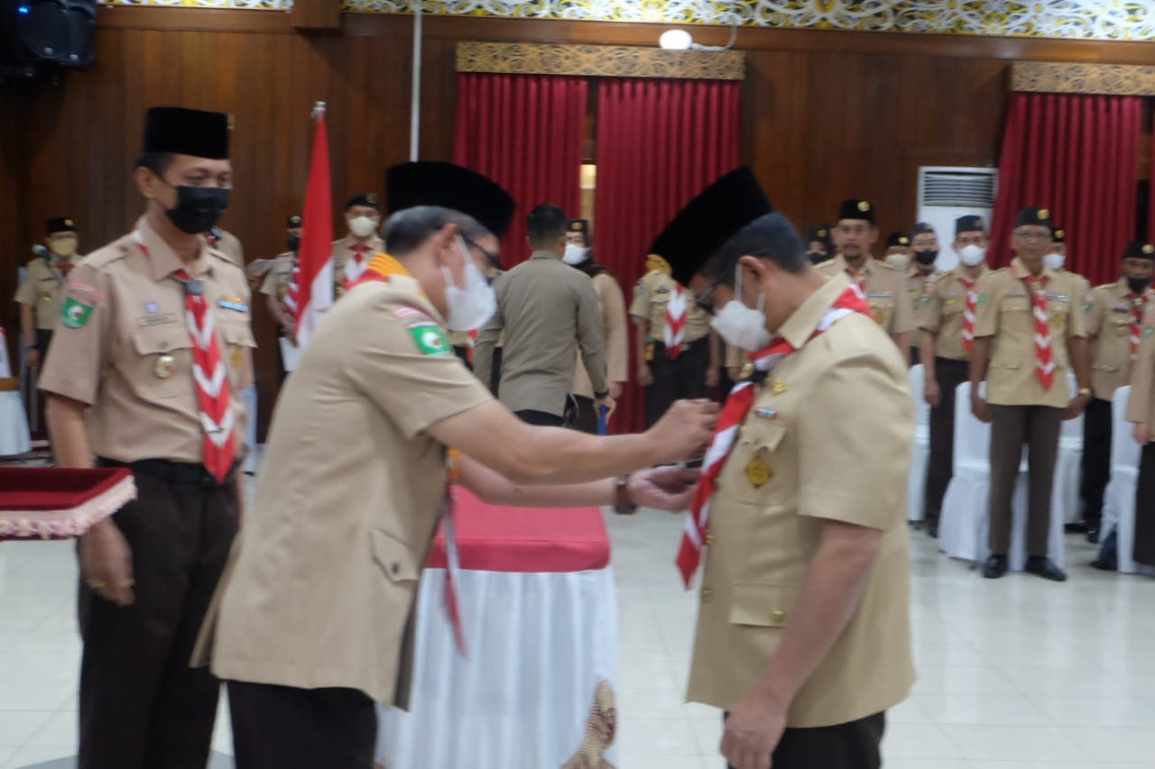 Pelantikan Majelis Pembimbing Kwarcab Balikpapan, di Aula Kantor wali kota Balikpapan, Kamis (4/8/2022)