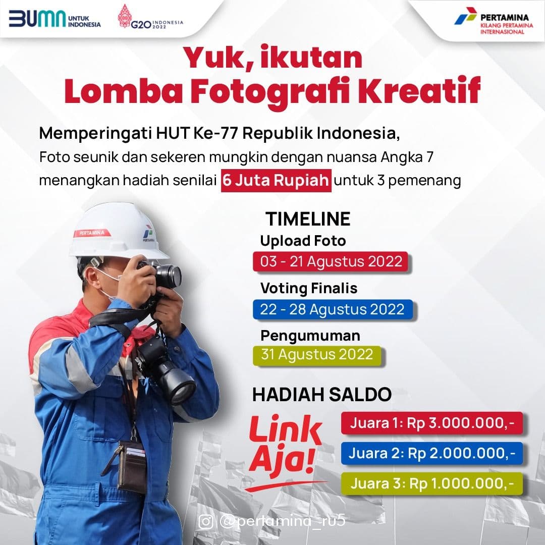 Meriahkan Hari Kemerdekaan 77, Pertamina Gelar Lomba Foto