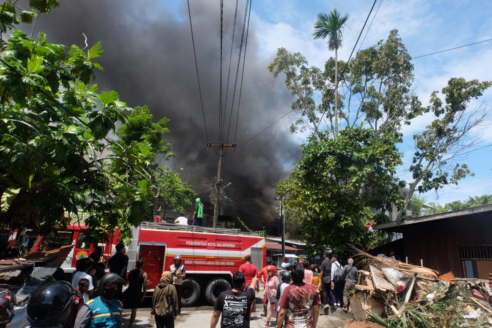 Kebakaran di RT 27 Klandasan Ulu, Kota Balikpapan, berhasil dipadamkan