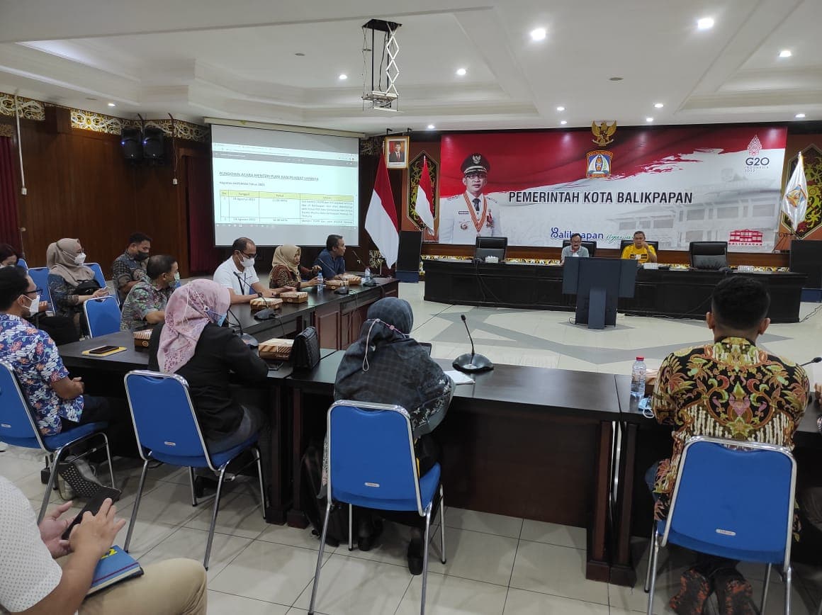 Rapat koordinasi menjelang pelaksanaan peringatan Hapernas yang dirangkai dengan IKN Properti Expo.  