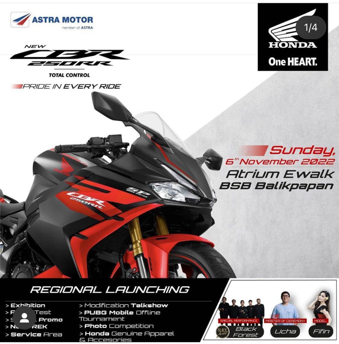 Ikuti dan Saksikan Keseruan Launching New CBR250RR di Atrium Ewalk