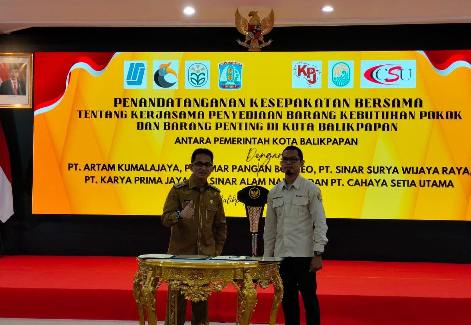 Jaga Kestabilan Harga dan Pasokan, Pemkot Balikpapan MoU dengan Lima Distributor Bahan Pokok, Selasa 22 Agustus 2023