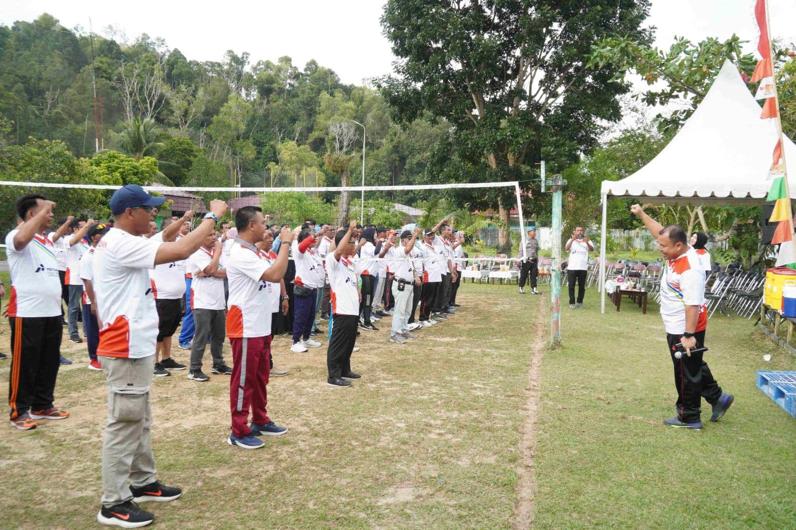 Bangun Silaturahmi, Kilang Pertamina Unit Balikpapan Olahraga Bersama Masyarakat Ring 1