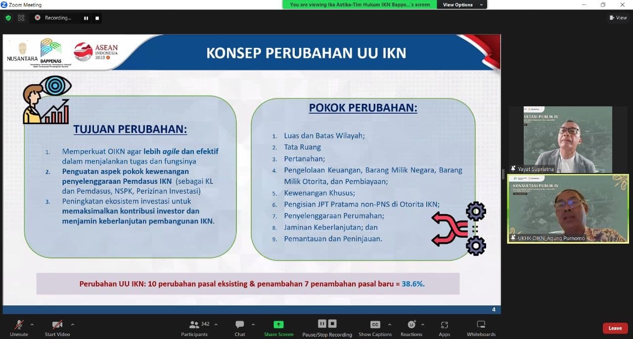 Ciptakan Peraturan Berkualitas, Otorita IKN dan Bappenas Gelar Konsultasi Publik Perubahan UU IKN