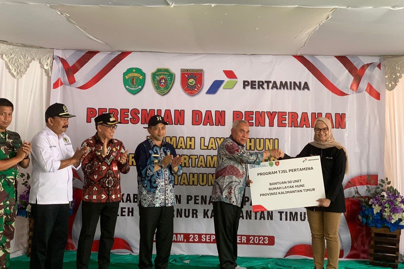 Dukung IKN, Pertamina Serahkan 50 Rumah Layak Huni Untuk Warga PPU Dan Balikpapan