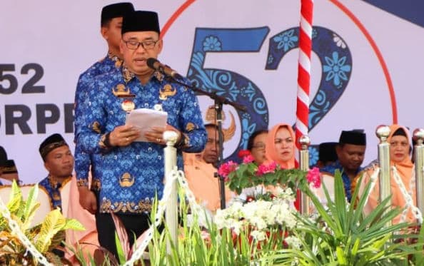 Upacara HUT Kopri ke 52, Makmur Marbun Tekankan Jajaran ASN Bersikap Netral