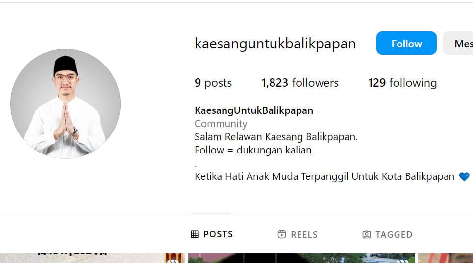 Akun fanbase Kaesang Pangarap sudah memiliki ribuan follower.