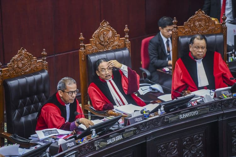 Sidang putusan sengketa Pilpres di Mahkamah Konstitusi, Senin 22 April 2024.