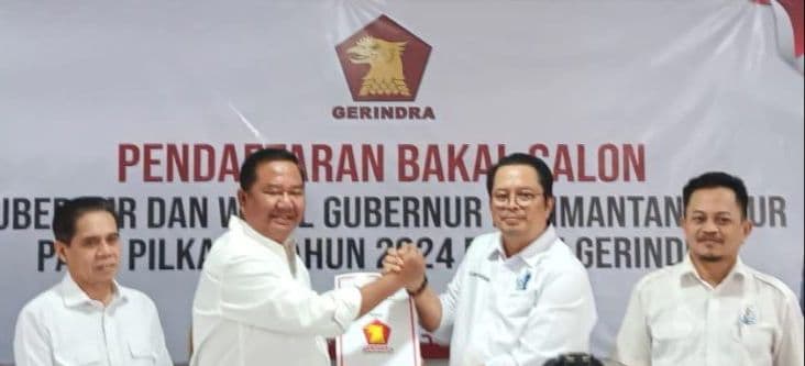 Mahyudin mendaftar di Gerinda untuk Pilgub Kaltim 2024.