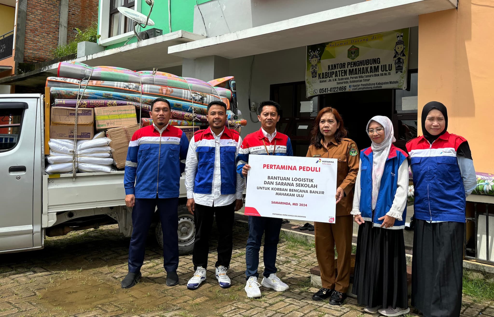 Selalu Sigap, Pertamina Salurkan Bantuan Banjir di Mahakam Ulu