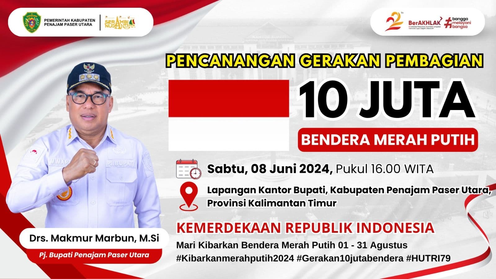 Pemkab PPU Siap Sukseskan Pembagian Bendera Merah Putih