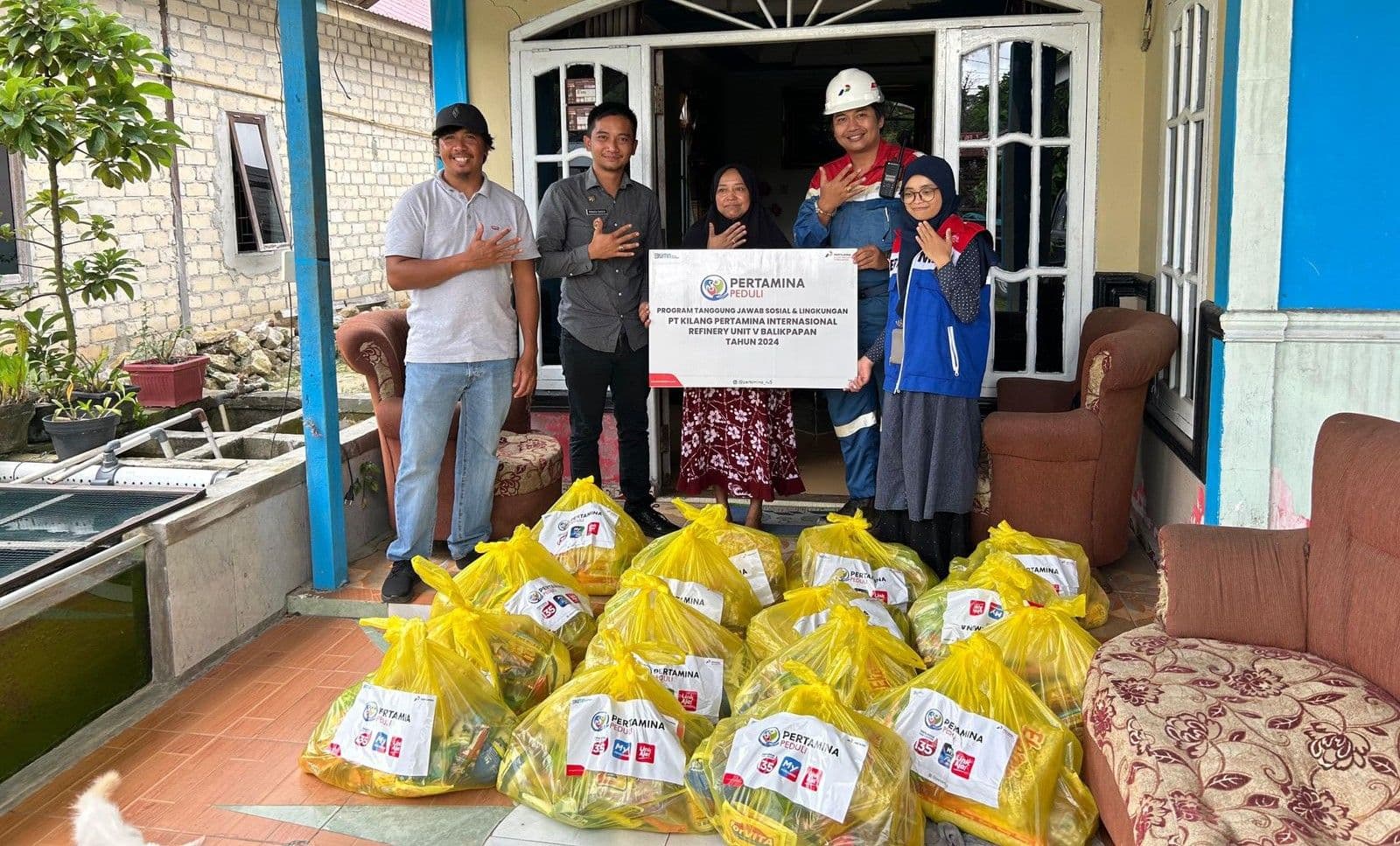 Gerak Cepat, Kilang Pertamina Unit Balikpapan Salurkan Bantuan Musibah Banjir di Lawe-lawe