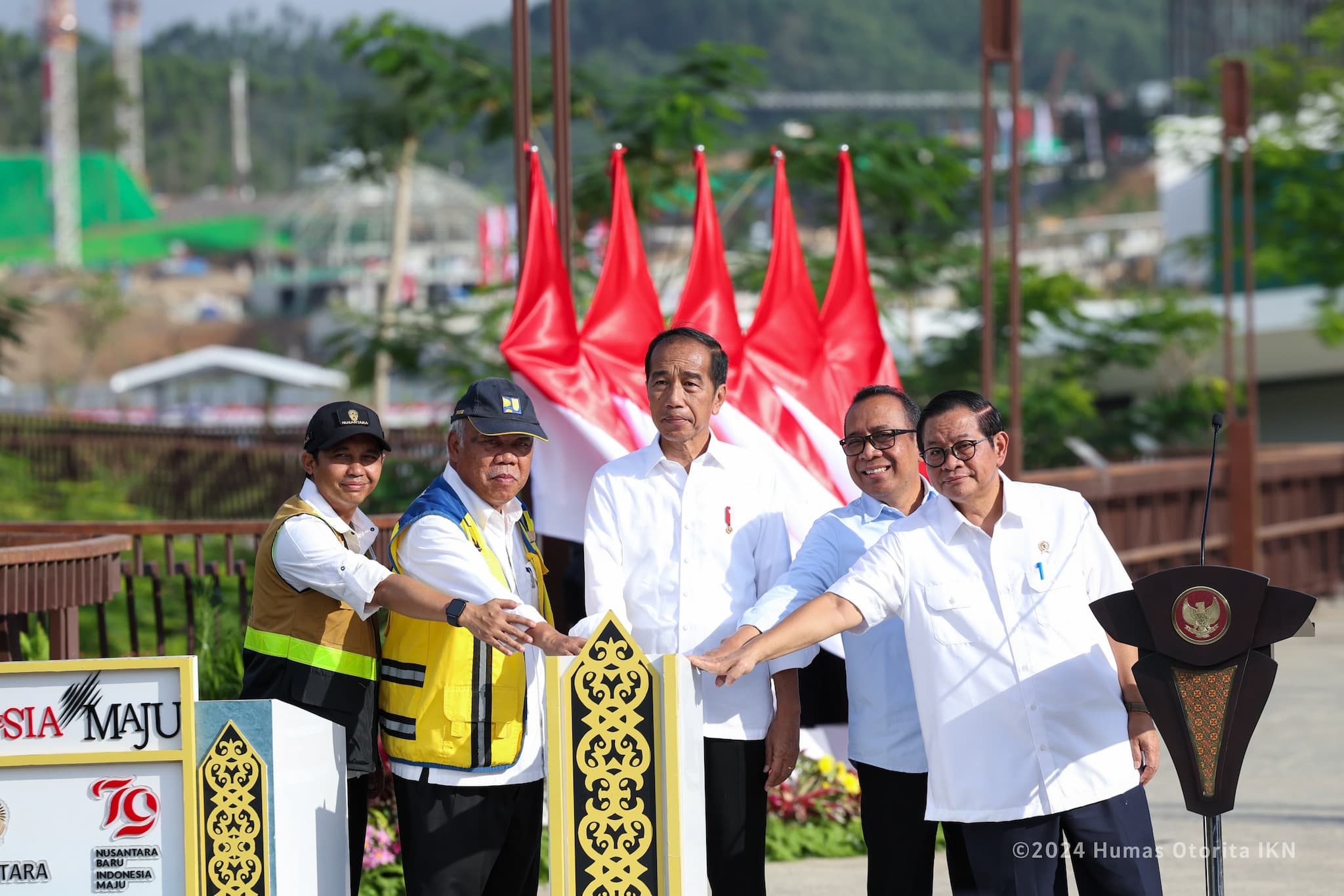 Presiden Jokowi Resmikan Sumbu Kebangsaan, Ruang Terbuka Hijau Inklusif di IKN