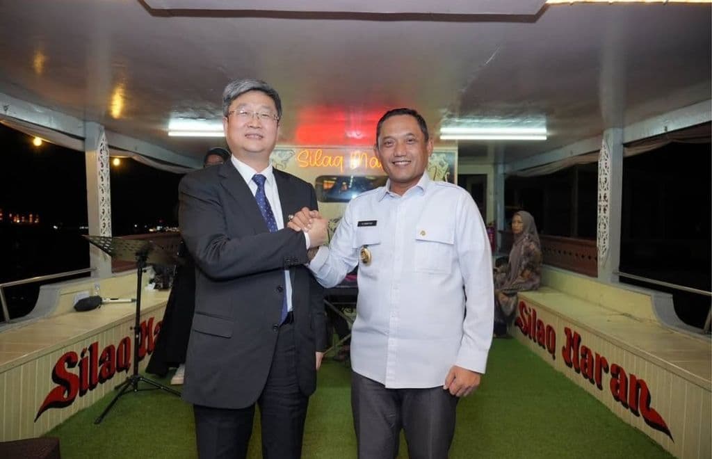 Wagub Kaltim Seno Aji dan Wagub Anhui, Sun Yong, di Samarinda, Jumat (21/3/2025).