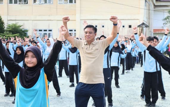 Ratusan Pelajar PPU Meriahkan HAN 2025 dengan Senam Sehat Massal