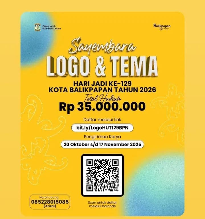 Pemkot Balikpapan Sayembara Logo HUT ke-129 Berhadiah Rp 35 Juta