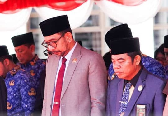 Wakil Ketua DPRD Balikpapan Muhammad Taqwa ketika mengikuti upacara Sumpah Pemuda pada 28 Oktober 2025