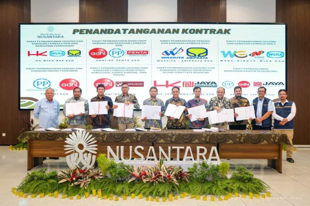 Hingga awal Desember ini, 20 dari total 28 paket pembangunan untuk periode 2025–2029 telah resmi diteken. (Foto: Humas OIKN)
