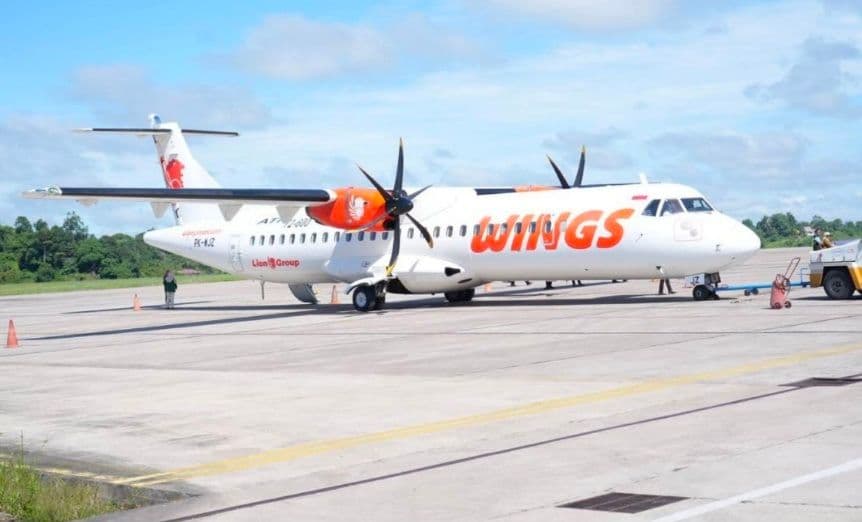Wings Air terbang langsung ke Pulau Maratua Kabupaten Berau. (Foto: Adpimprov/Arief M)