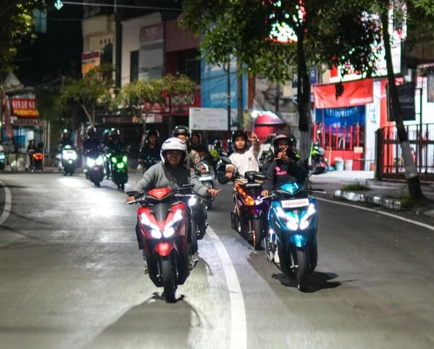 Night Ride Vario 125, Kampanye Aman Berkendara di Balikpapan