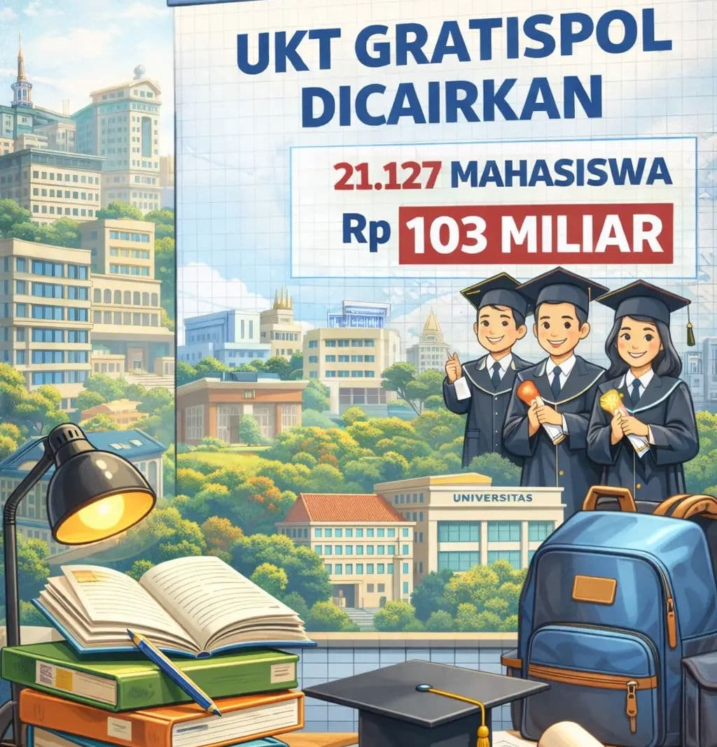 Realisasi Gratispol 2026, UKT 21 Ribu Mahasiswa Cair