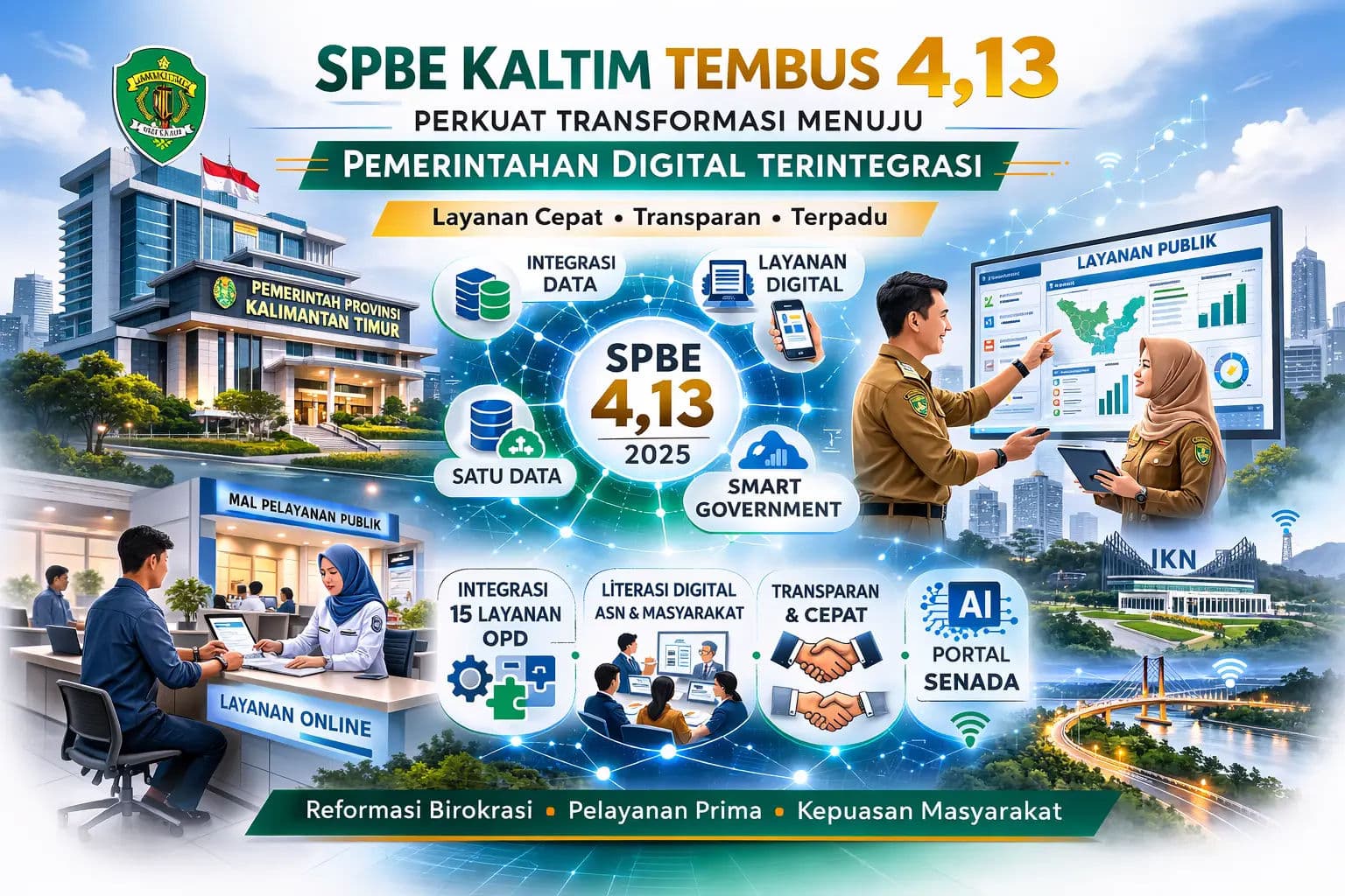 Indeks SPBE Kaltim Tembus 4,13