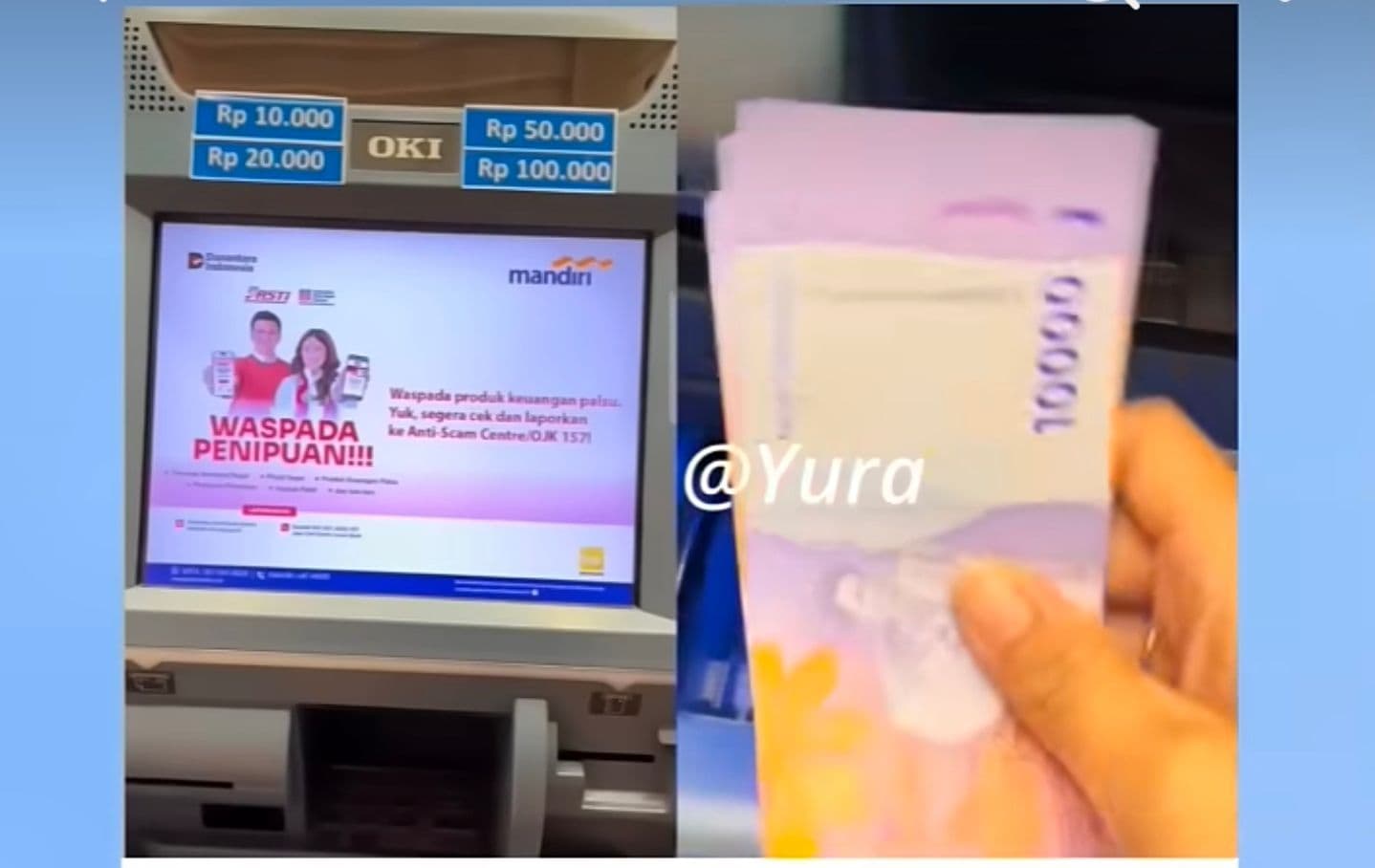 Heboh ATM sediakan pecahan kecil.