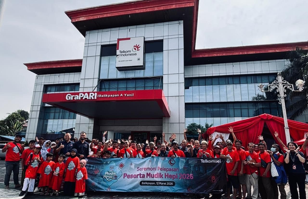 Mudik Hepi 2026: Telkomsel Berangkatkan 200 Warga dari Balikpapan