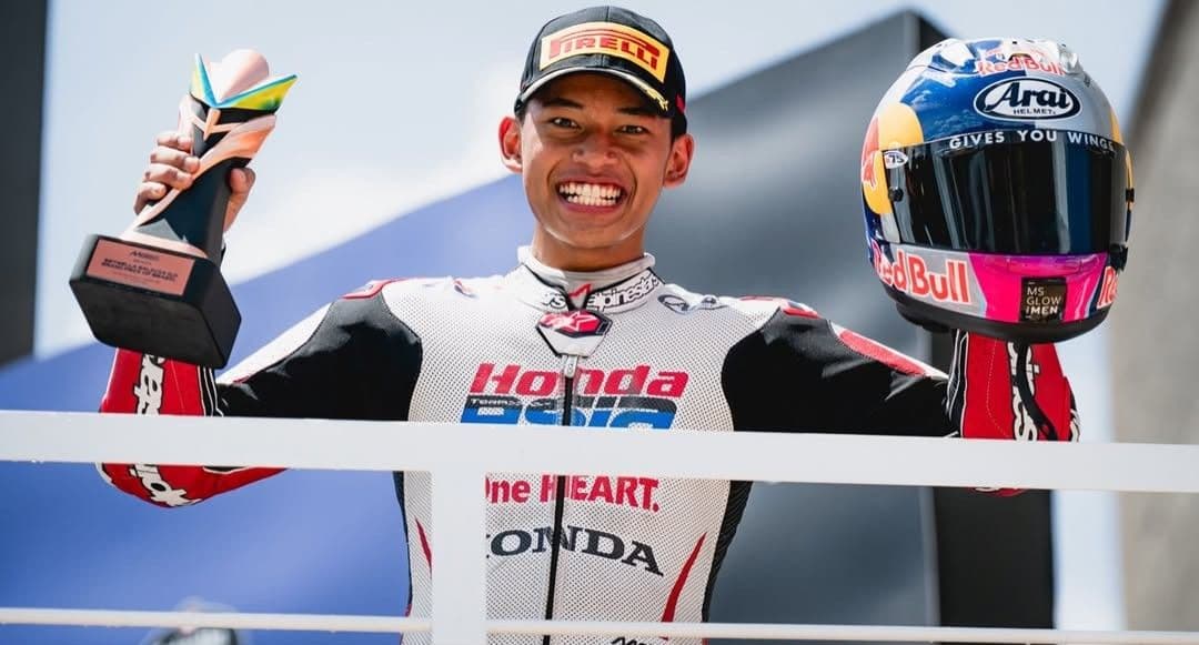 Veda Ega Pratama raih podium pertama Moto3 di Brasil. (Foto: veda_54)