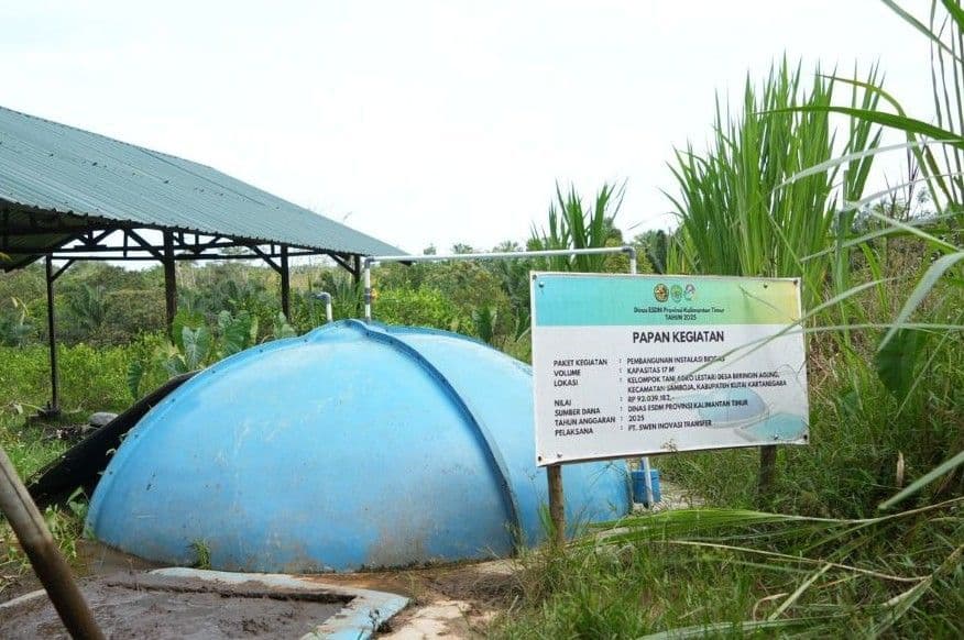Biogas di Desa Beringin Agung Samboja, Kabupaten Kutai Kartanagera. (Foto: DESDM Kaltim)