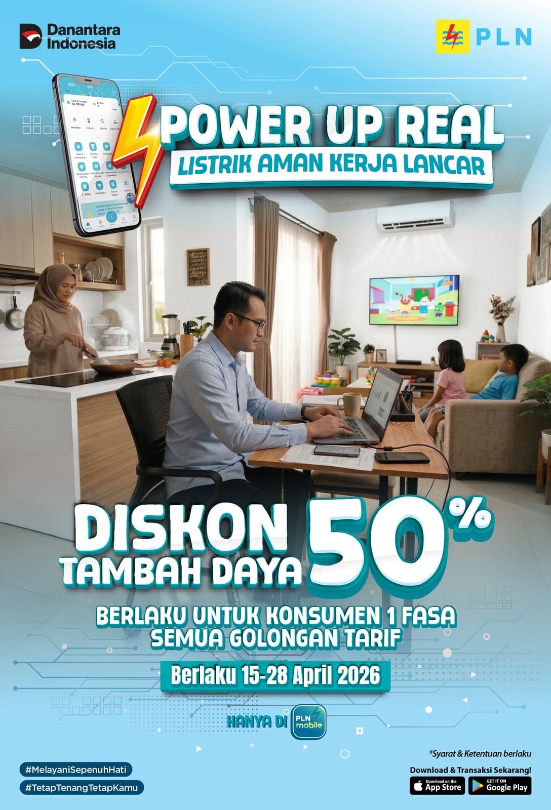 PLN Hadirkan Promo Diskon Listrik 50 Persen Tambah Daya