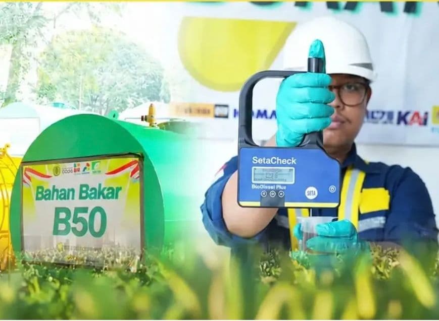 Pemerintah mempersiapkan bahan bakar B50. Begini tahapan penerapan B50 di Indonesia, mulai dari uji mutu B0 & B100 hingga metode inline blending.