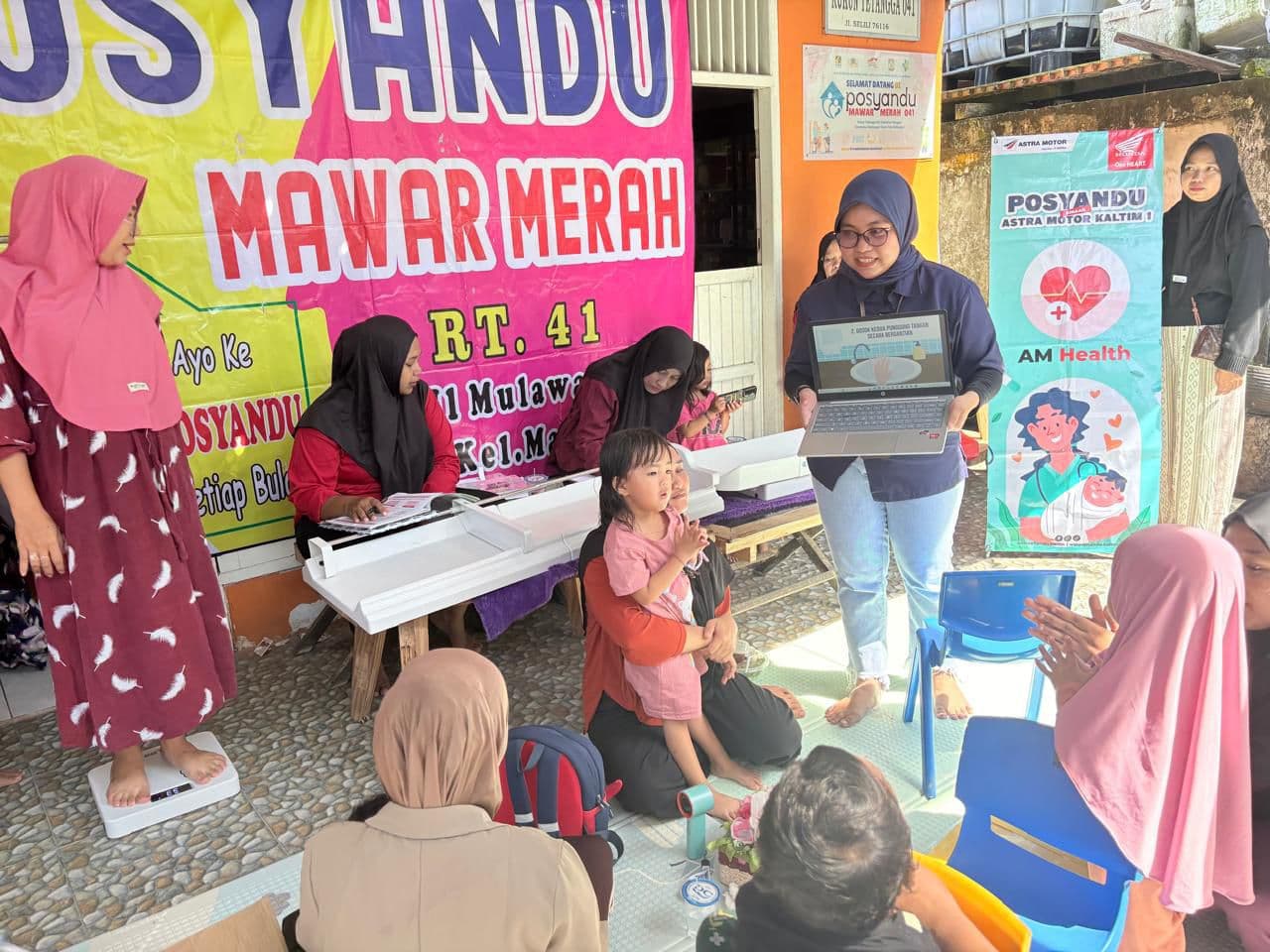 Program Posyandu Astra di Posyandu Mawar Merah Jalan Selili Manggar Baru. 