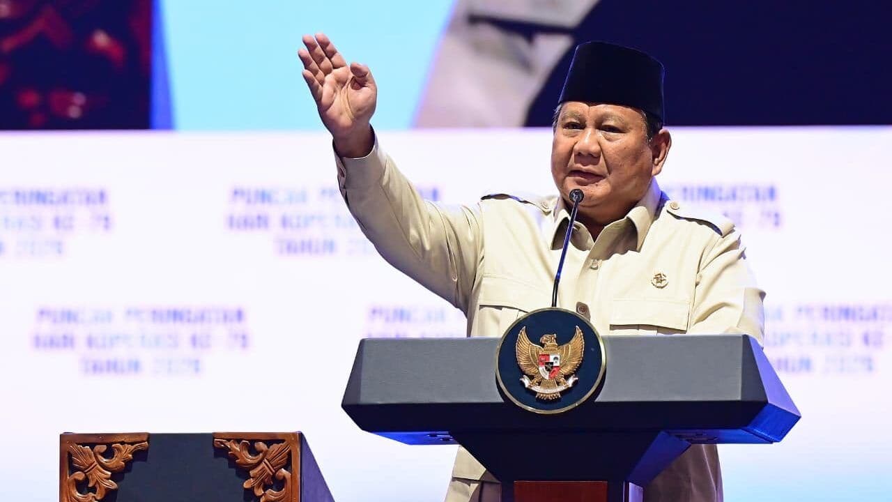 Presiden Prabowo pada peringatan Hari Koperasi tahun 2026.