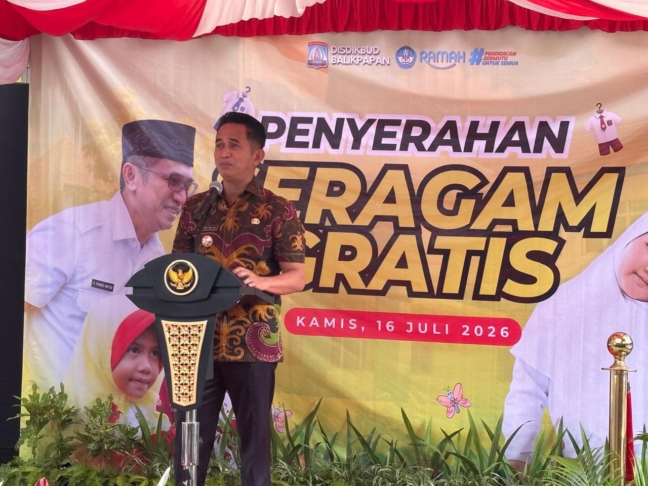 Walikota Balikpapan Rahmad Mas'ud: Semua Anak Berhak Dapat Pendidikan dan Seragam Gratis 