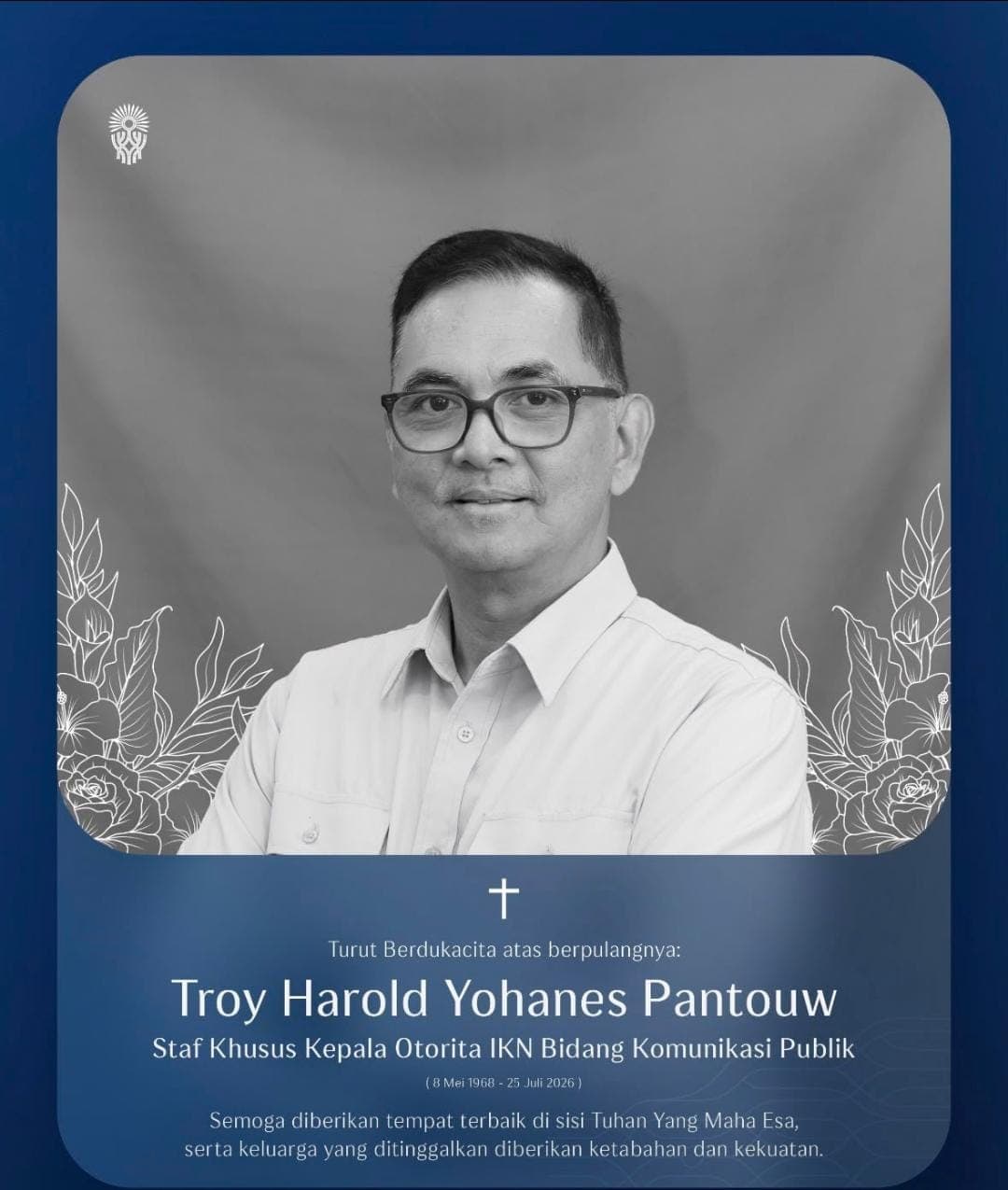 Juru Bicara Otorita IKN Troy Pantouw Tutup Usia 