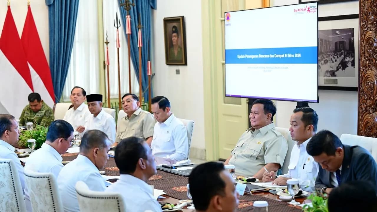 Presiden Prabowo Subianto menginstruksikan antisipasi kemarau dan El Nino melalui modifikasi cuaca