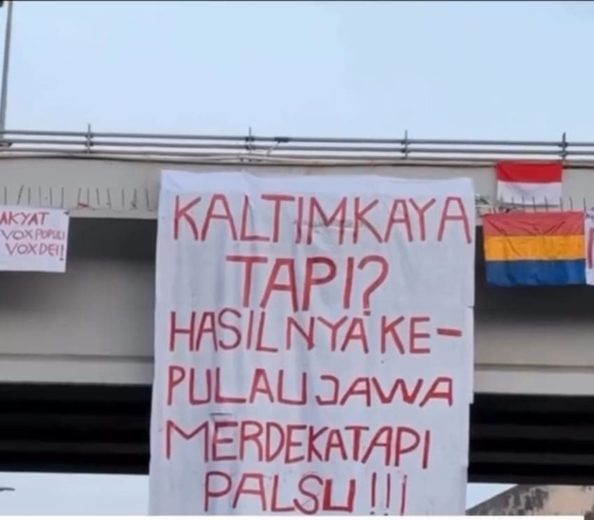 Protes warga Kaltim di Samarinda 