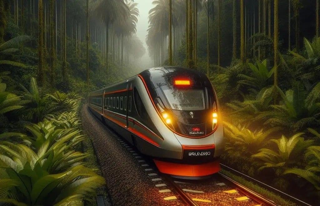China incar pembangunan jalur kereta cepat Trans Kalimantan. 