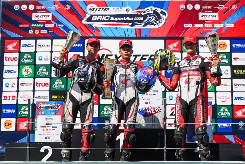Resky Yusuf Hermawan meraih dua podium di Thailand Talent Cup 2026. Abimanyu Bintang Fermadi memimpin klasemen sementara dengan 141 poin.
