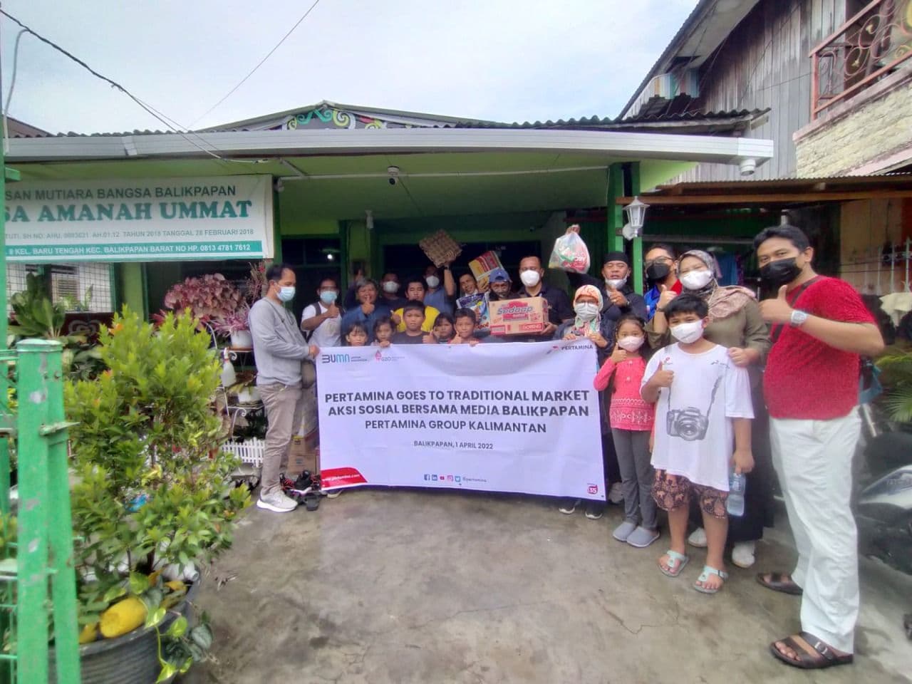 Jelang Ramadan, Pertamina Group Ajak Wartawan Belanja ke Pasar Tradisional dan menyumbangkan ke Panti Asuhan, pada Jumat 1 April 2022